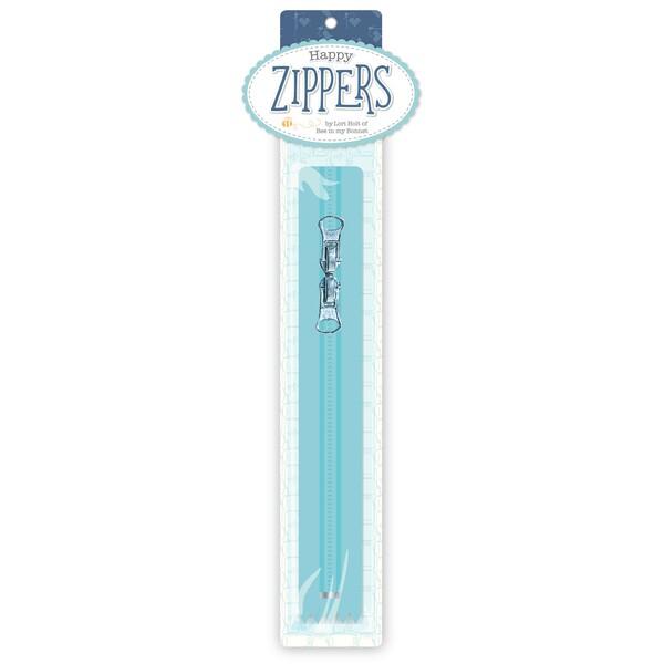Riley Blake Designs Lori Holt Happy Zippers 16in Aqua
