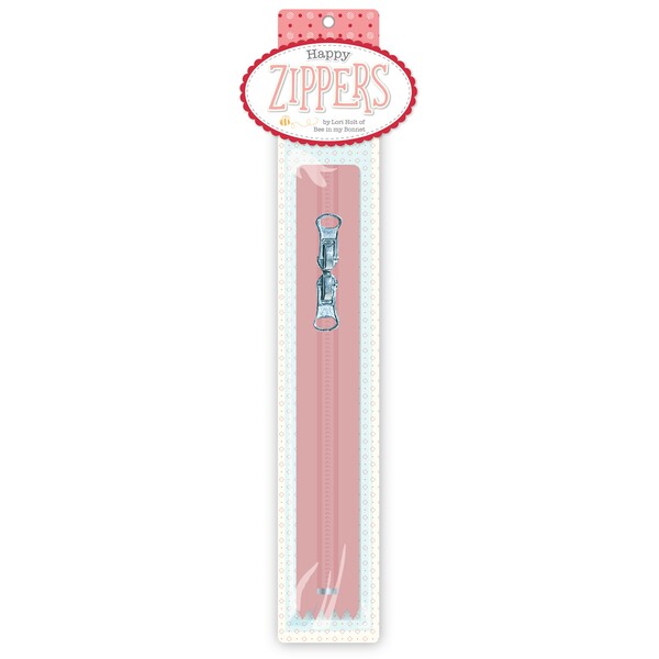 Riley Blake Designs Lori Holt Happy Zippers 16in Coral