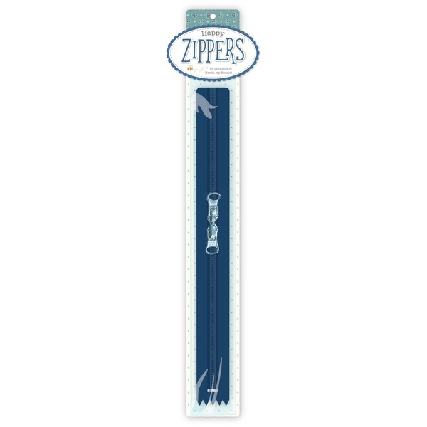 Riley Blake Designs Lori Holt Happy Zippers 22in Navy