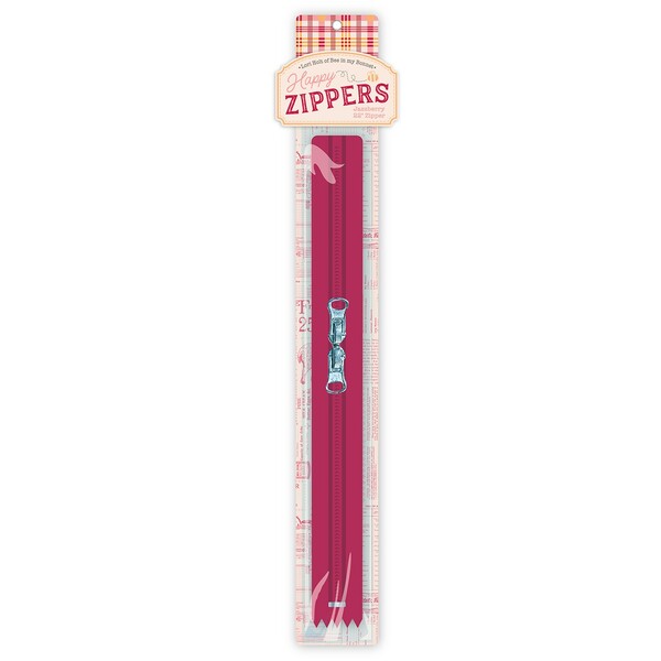Riley Blake Designs Lori Holt 22in Happy Zippers Jazzberry