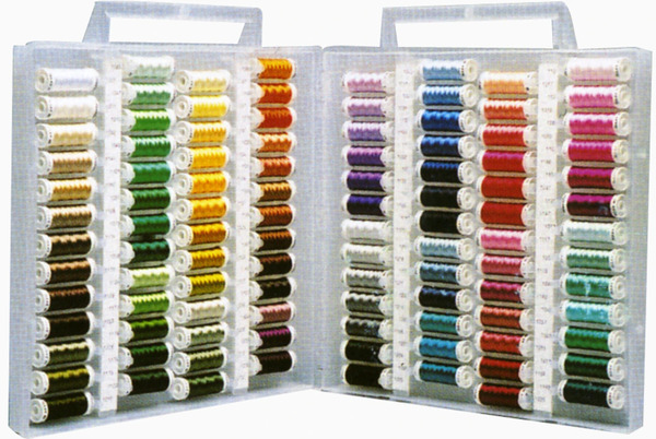 Sulky 886-07 Universal Slimline Thread Storage Box, 64 Popular Sulky 30 Wt Cotton, 500 Yard KING SIZE Spools Thread Kit