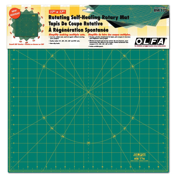 14573: Olfa RM-17S Spinning Rotary Rotating Cutting Mat 17x17" Inches Square