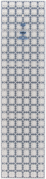 Grace GCTCR TrueCut GCTCR 6"x 24" True Cut Gridded Ruler, Clear Blue