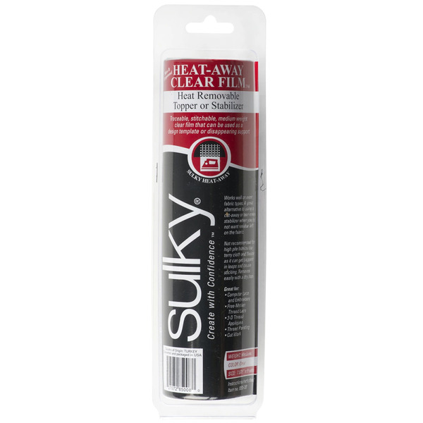 Sulky Heat-Away Clear Film size 7 7/8 " Inches x 9yd Yard Roll Topping or Stabilizer