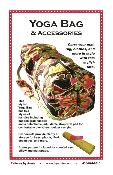 by Annie Unrein 93-4289 Yoga Bag & Accessories Sewing Pattern
