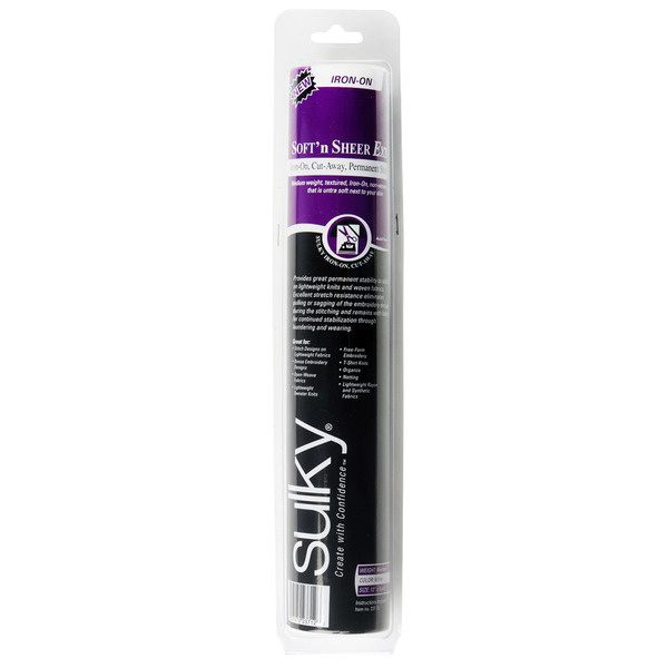 Sulky 237-12 Soft'n Sheer Extra Permanent 12"x9Yd Non-Woven Nylon Cut Away Mesh Stabilizer