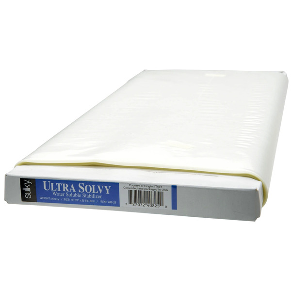Sulky #408-25Ultra Solvy Extremely, Water Soluble Heavy Firm Stabilizer 19.5-20 Inch x25 Yard Bolt