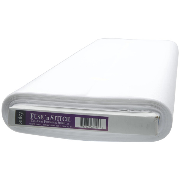 Sulky 663-25 Fuse N Stitch Heavyweight Iron On Adhesive Stabilizer 24"x25Yd