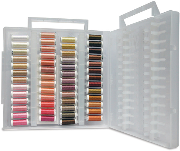 Sulky Fleshtones Embroidery Photo Slimline Collection Thread Kit, 52 Colors of 40 wt. Rayon, 250 Yard Spools