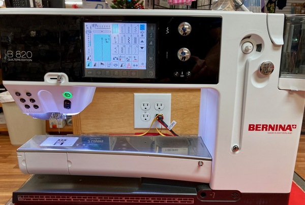 Bernina B820QE Trade In Sewing & Quilting Machine, 12" Arm, BSR Stitch Length Regulator, 1100 SPM, Jumbo Bobbins, Swiss Made, 0% Financing