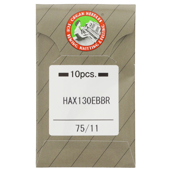 Organ HAx130EB/BR Chrome Plate 100 Needles, Best for all Brother Babylock Single, Multi Needle Embroidery Machines Not just PR, Size 11/75 Recommended