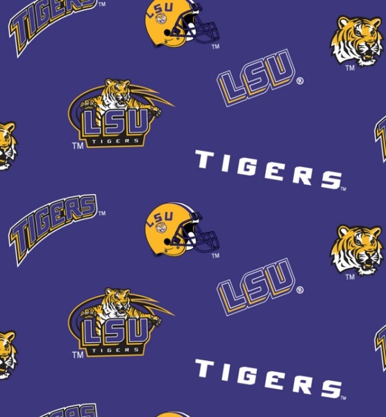 Sykel LSU-045 College Prints 100% cotton by the yard