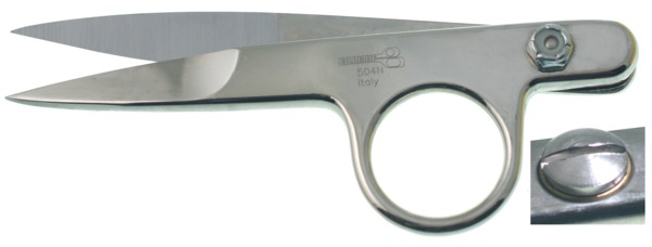 78984: Belmont 504N/3Pk 4.5" Metal Ball Bearing Washer Thread Scissors Clippers Snippers 1-1/4" Cut, made in Italy, Hot Drop Forged Steel.