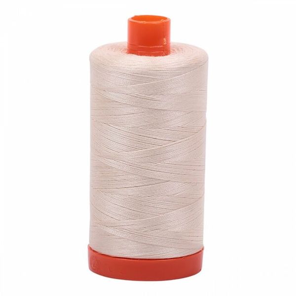 Aurifil MK50SC6-2000 Light Sand Cotton Mako Thread 50wt 1422 Yard Spool
