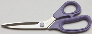 Kai 3210 Japan 8 Inch Micro Serrated Dressmaking Scissors Shears Bent Trimmers, 3" Cutting