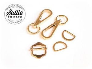 Sallie Tomato 1/2 Swivel Hooks - Set of Two Nickel