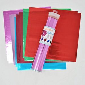 91050: Kimberbell KDKB129 - Mylar, Jewel Tones (12) 7in×7in sheets in a tube