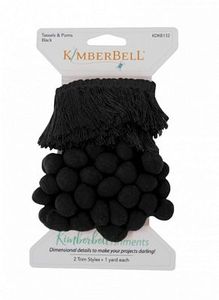 Kimberbell, KDKB132, Tassels & Poms, Trim, Black