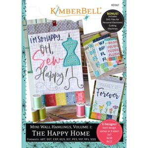 Kimberbell KD567, Mini Wall Hangings, Volume 1: The Happy Home Machine Embroidery CD