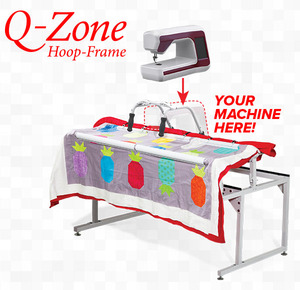 Q-Zone 102" Queen Quilting Frame, Adjustable Depth/Height, Quilt Clips, Bungee Clamps, 10' Light Bar, Table Inserts, TrueCut Combo for Q-Zone 102" Queen Quilting Frame, Adjustable Depth/Height, Quilt Clips, Bungee Clamps, 10' Light Bar, Table Inserts, TrueCut Combo for Home Machines, Q-Zone 102" Queen Quilting Frame, Adjustable Depth/Height, Quilt Clips, Bungee Clamps,