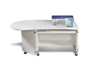 Brother SAQCCAB2, SAQCCAB1 THE Dream Carousel Sit-Down Quilting Cabinet with Insert for Turning Machine 90° for Free Motion, Ruler Work or Sewing