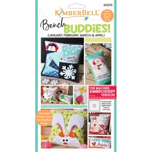 91820: Kimberbell KD570 Bench Buddies: January, February, March, & AprilMachine Embroidery CD