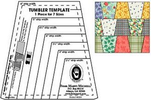 92339: M8204 Multi-Size Tumbler Block Tool Quilting Template 8 Sizes