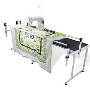 Grace Qnique 15R Quilt Machine +Q-Zone Hoop Frame 4.5' Adj Depth/Height, Quilt Clips, Bungee Clamps