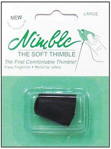 Nimble 6727 Thimble Large - The soft leather conforms to the shape of your finger and feels like a supple second skin.
