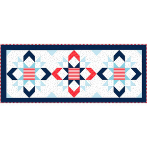 Riley Blake 2019 Table Runner Kit of the Month Program - Stars & Stripes - 21" x 53"