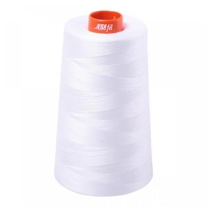 Aurifil A6050-2024 Mako Cotton Thread 50wt 6452yd Cone White