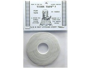Tiger Tape 7978, 1/4in Wide with 9 Lines (Stitches) per Inch, 30 Yards, A guide for evenly spaced stitches. .