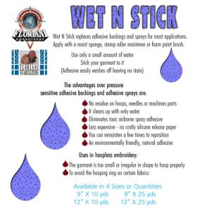 Floriani, FWS1210, Wet, N, Stick, Tear, a, way, Stabilizer, Backing, 12", Inches, 10, yard, Embroidery, Machine, Hoop