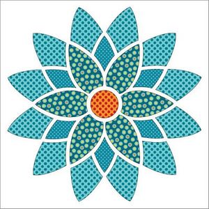 Urban Elementz UEA1189 Mandala Dotz Turquoise - Applique