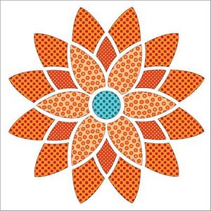 Urban Elementz UEA1190 Mandala Dotz Orange - Applique