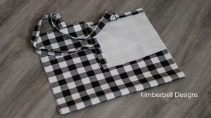 93393: Kimberbell KDKB211 Buffalo Check Tote Embroidery Blank
