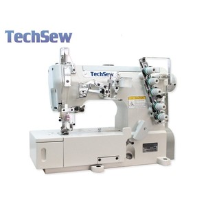 Techsew T350, Flatbed Coverstitch Industrial Sewing Machine, Power Stand, Servo Motor, Lamp