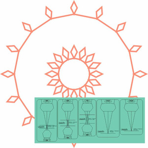 93681: Sew Steady WT-LODS5 Westalee Ruler Templates: Link of Diamonds 5pc Set