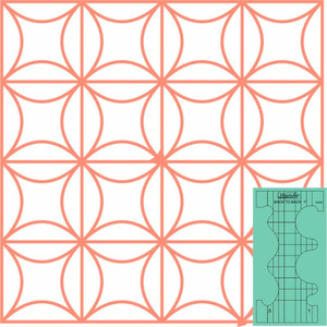 Sew Steady WT-B2B Westalee, Ruler Templates, Design, Back to Back, Double Sided, Circles, Single Template, with 2 useable, sides