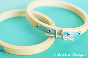 92198: Kimberbell KDKB149 Embroidery Hoops, Bamboo, 3.5" Diameter, set of 2