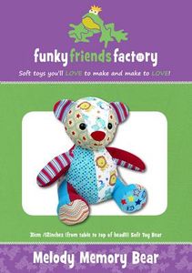 Funky Friends Factory FFF4644, Melody the Memory Bear, Teddy Bear Sewing Pattern