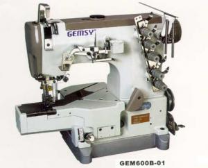 cylinder bed coverstitch machine,industrial coverstitch machine, JiaSew Gemsy 600B-01 CylinderBed, FreeArm, 2 & 3 Needle, 1/8 & 1/4" Wide, CoverHem, Stitch, Interlock , Machine, 6000SPM, 7mm Lift, Unassembled Power Stand