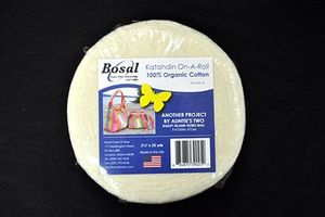 85173: Bosal BOS390K-25 Katahdin On-A-Roll 100% Natural Cotton Batting 2.5in x 25yds