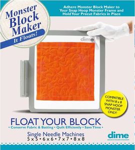 94072: DIME Monster Quilt Block Maker Hoop Accessory for 8x8" Snap Hoop Monster