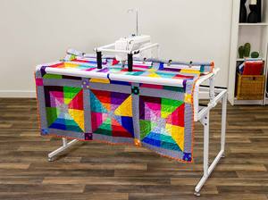 94094: Juki TL2010Q +Grace Q-Zone 4.5' Hoop Quilting Frame, Top Plate Platform Carriage and Handles