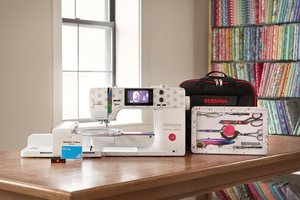 Tula Pink, Bernina, 570QE, Special Edition, Sewing Machine, Quilting, Embroidery, Tula Pink Machine, Unicorn, Polka dot sewing machine