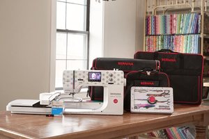 Tula Pink, Bernina, 770QE+E, Special Edition, Tula Pink Machine, Unicorn, Polka dot, Embroidery Module, Quilters Edition, 327 Stitch, 50 Quilting, Dual Feed, BSR , 4 Memories, Patchwork Foot