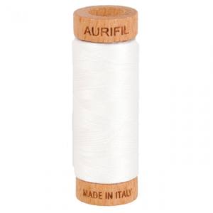 Aurifil 1080-2021 Cotton Mako Thread 80wt 280m NATURAL WHITE