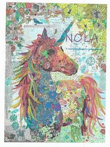 Fiberworks FWLHNOLA Nola…A Unicorn Collage Pattern by Laura Heine