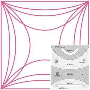 95122: Sariditty SY-ARC by Westalee Sew Steady ARC Rulers Set - Choose Bowed, Cinched, Cresent, Noah's, or 4pc